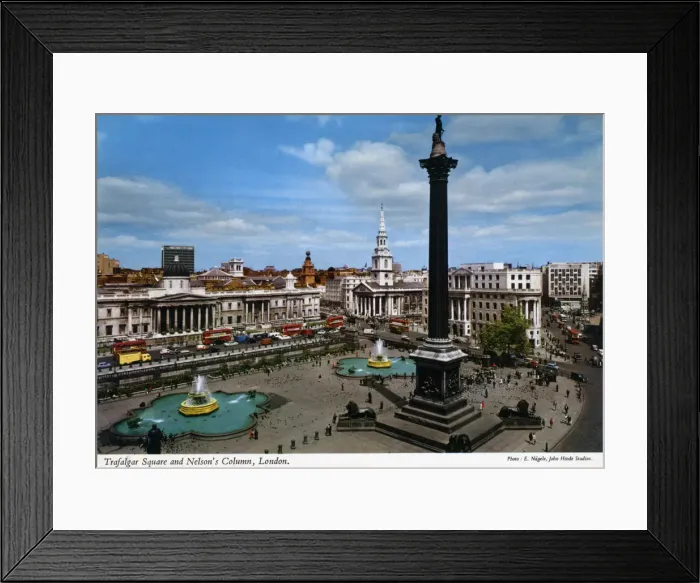 Framed Print : Trafalgar Square and Nelsons Column Framed Print : Trafalgar Square and Nelsons Column