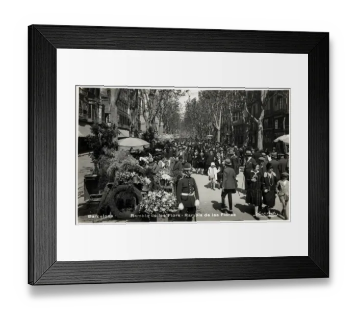 Framed Print : Barcelona, Catalonia, Spain - La Rambla
