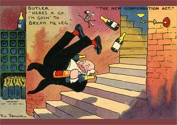 The New Compensation Act - 1906 - Butler takes a tumble