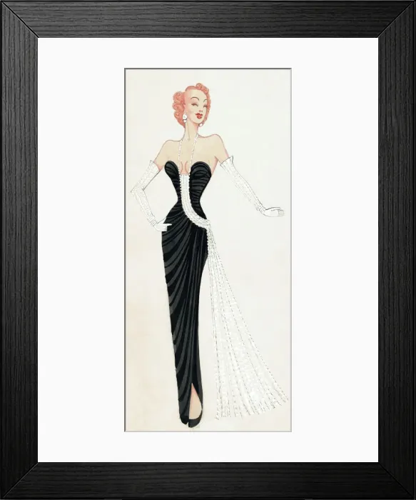 Framed Print : Bella - Murrays Cabaret Club costume design
