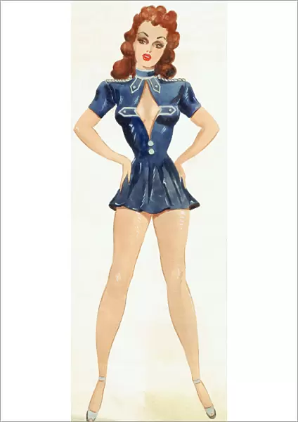 Blue Tunic Girl - Murrays Cabaret Club costume design