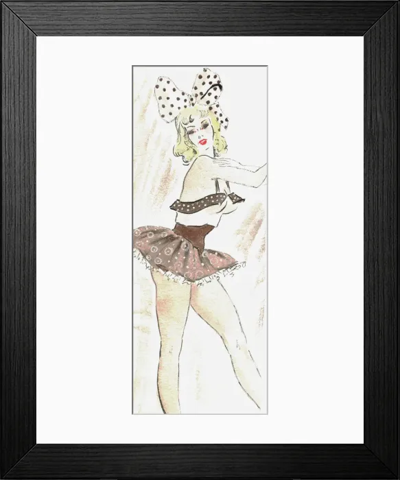 Framed Print : Bo - Murrays Cabaret Club costume design Framed Print : Bo - Murrays Cabaret Club costume design
