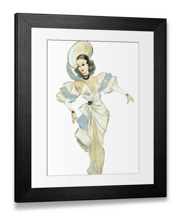 Framed Print : Brenda - Murrays Cabaret Club costume design Framed Print : Brenda - Murrays Cabaret Club costume design
