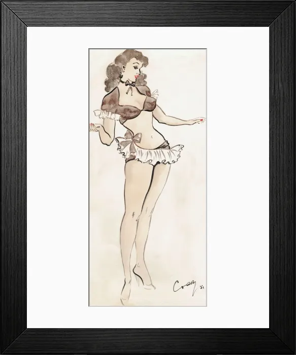 Framed Print : Bryany - Murrays Cabaret Club costume design Framed Print : Bryany - Murrays Cabaret Club costume design