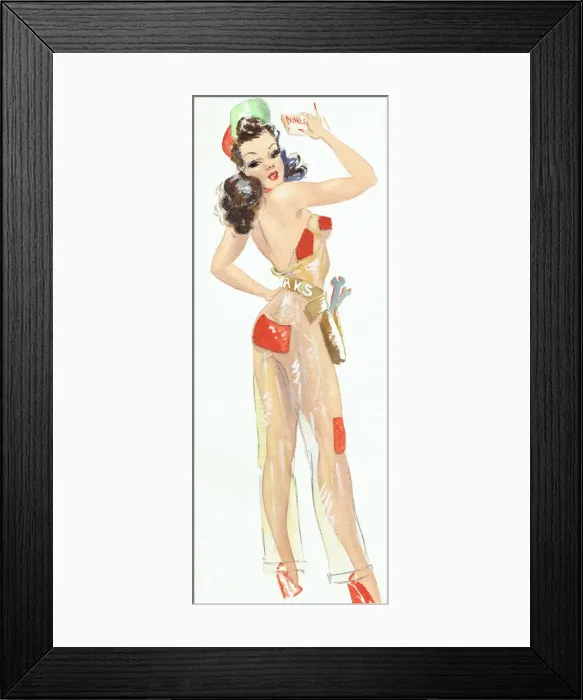Framed Print : Bridgette - Murrays Cabaret Club costume design Framed Print : Bridgette - Murrays Cabaret Club costume design