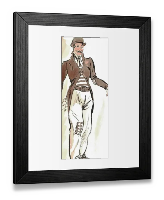 Framed Print : Buster - Murrays Cabaret Club costume design Framed Print : Buster - Murrays Cabaret Club costume design