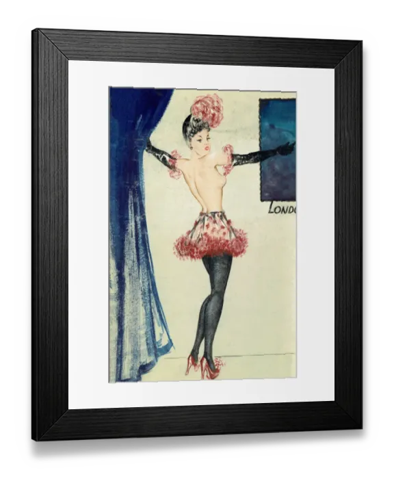 Framed Print : Cabaret Artwork - Murrays Cabaret Club, Soho, London Framed Print : Cabaret Artwork - Murrays Cabaret Club, Soho, London