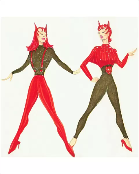 Diabolo Girls - Murrays Cabaret Club costume design