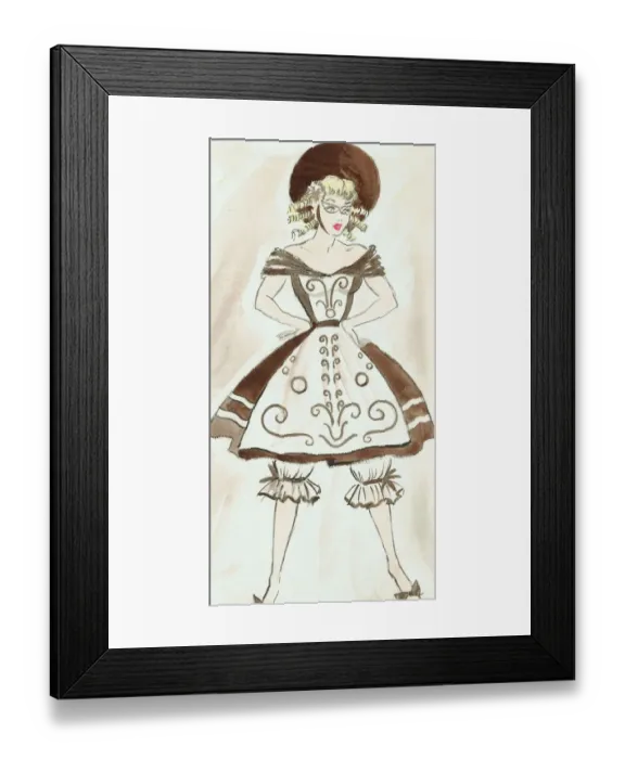 Framed Print : Doreen - Murrays Cabaret Club costume design Framed Print : Doreen - Murrays Cabaret Club costume design