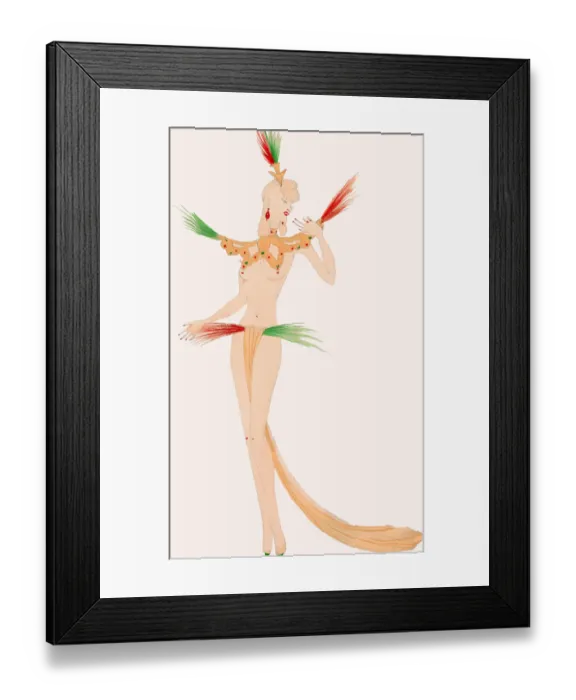 Framed Print : Exotica - Murrays Cabaret Club costume design Framed Print : Exotica - Murrays Cabaret Club costume design