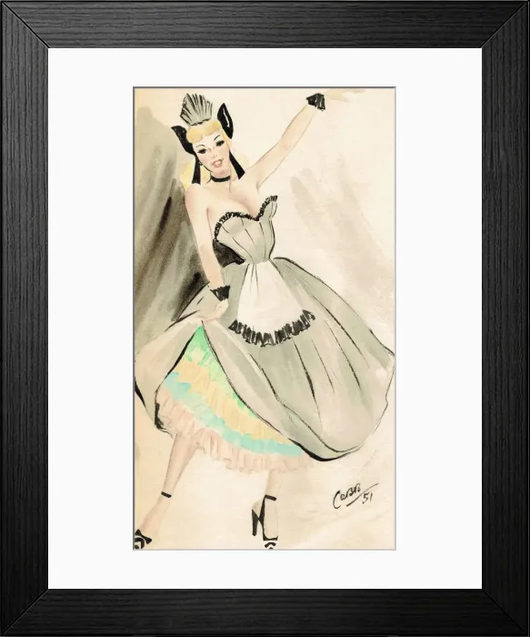 Framed Print : Fleur - Murrays Cabaret Club costume design Framed Print : Fleur - Murrays Cabaret Club costume design