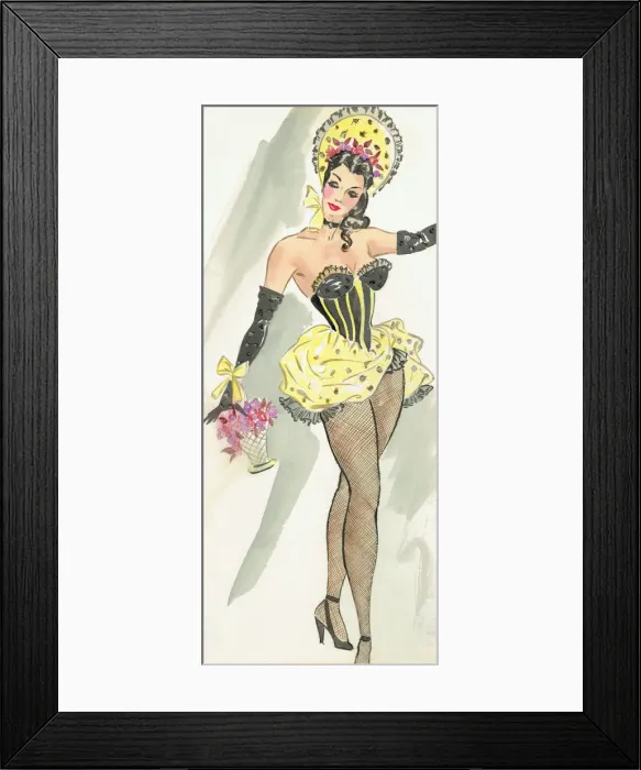Framed Print : Flora - Murrays Cabaret Club costume design Framed Print : Flora - Murrays Cabaret Club costume design