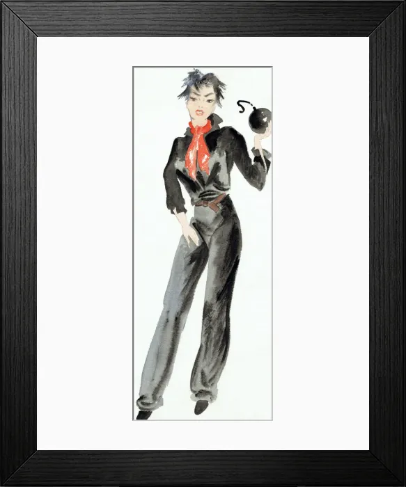 Framed Print : Girl with Bomb - Murrays Cabaret Club costume design Framed Print : Girl with Bomb - Murrays Cabaret Club costume design