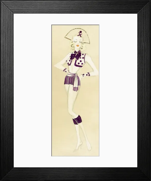 Framed Print : Girl with Pirate X Hat - Murrays Cabaret Club costume des Framed Print : Girl with Pirate X Hat - Murrays Cabaret Club costume des
