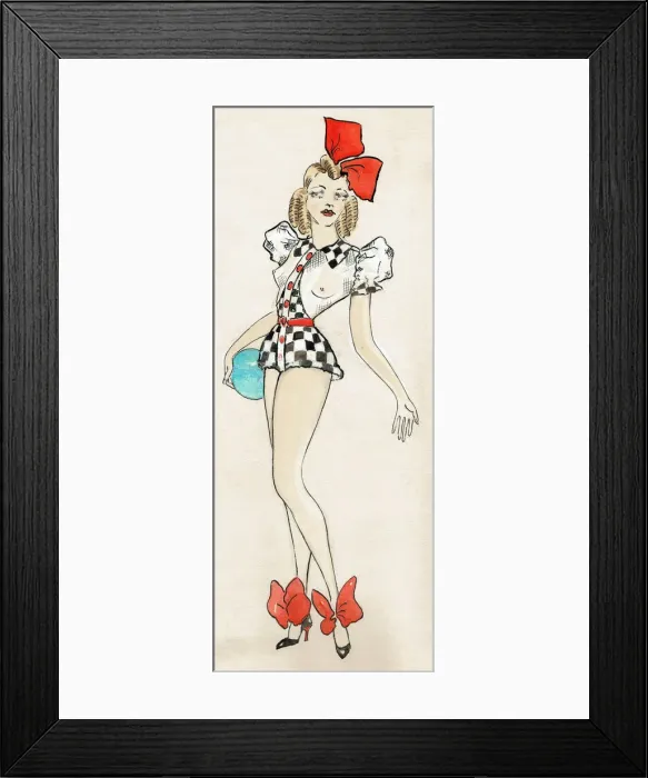 Framed Print : Goldie - Murrays Cabaret Club costume design Framed Print : Goldie - Murrays Cabaret Club costume design