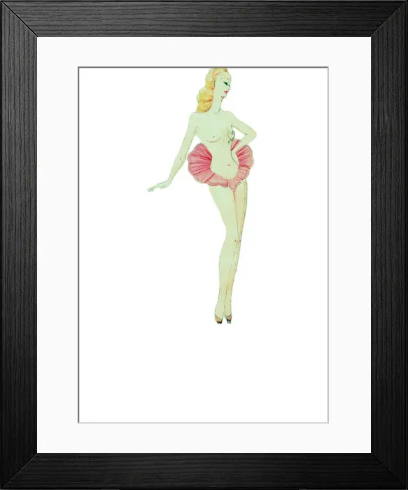 Framed Print : Goddess of Love - Murrays Cabaret Club costume design
