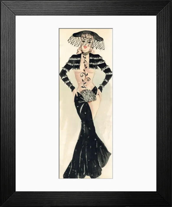 Framed Print : Grace - Murrays Cabaret Club costume design Framed Print : Grace - Murrays Cabaret Club costume design