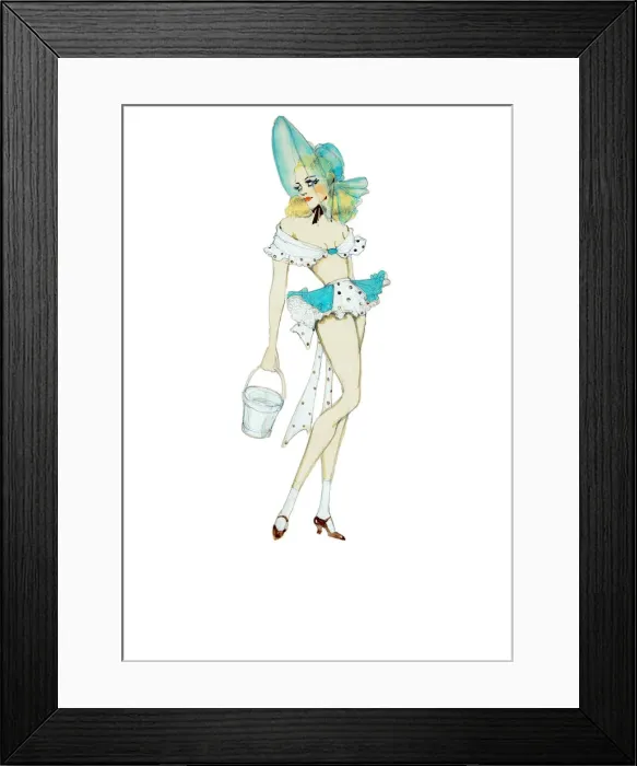 Framed Print : Green Flowing Dress - Murrays Cabaret Club costume design Framed Print : Green Flowing Dress - Murrays Cabaret Club costume design