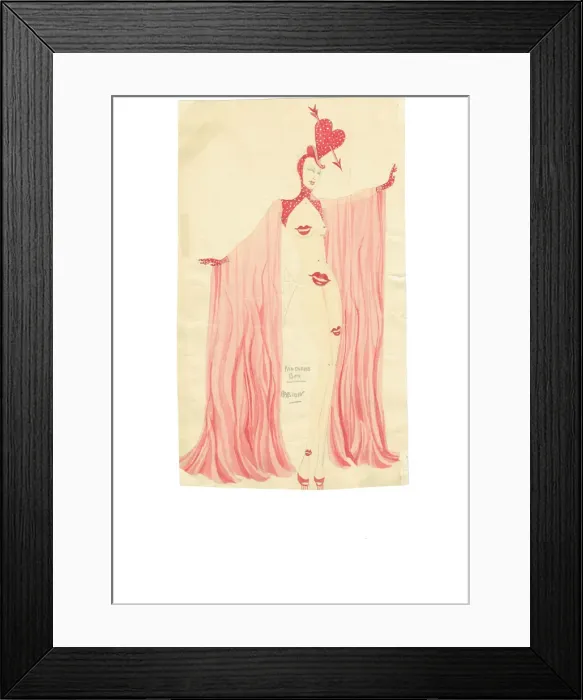Framed Print : Hearts - Murrays Cabaret Club costume design Framed Print : Hearts - Murrays Cabaret Club costume design