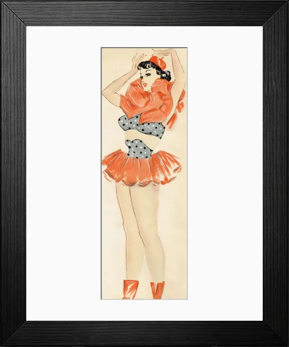 Framed Print : Jacqueline - Murrays Cabaret Club costume design