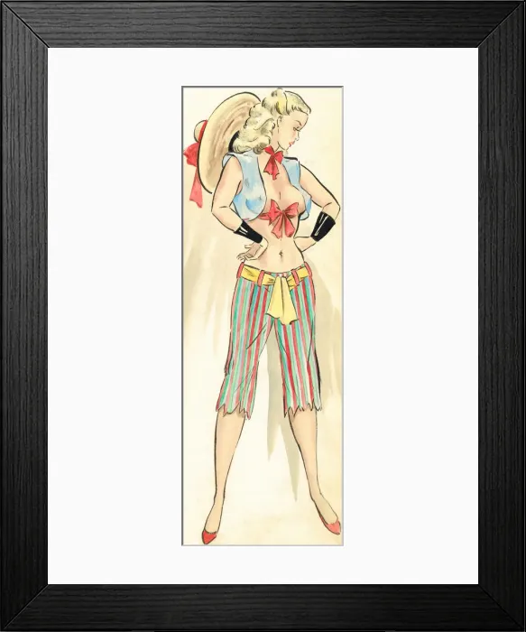 Framed Print : Jemima - Murrays Cabaret Club costume design Framed Print : Jemima - Murrays Cabaret Club costume design