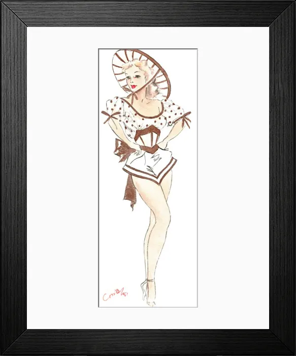 Framed Print : Jenny - Murrays Cabaret Club costume design Framed Print : Jenny - Murrays Cabaret Club costume design