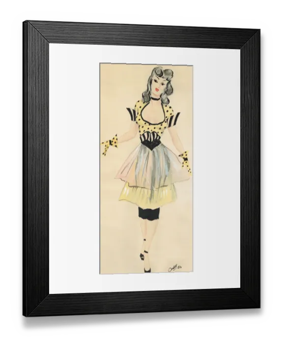 Framed Print : Jessica - Murrays Cabaret Club costume design Framed Print : Jessica - Murrays Cabaret Club costume design