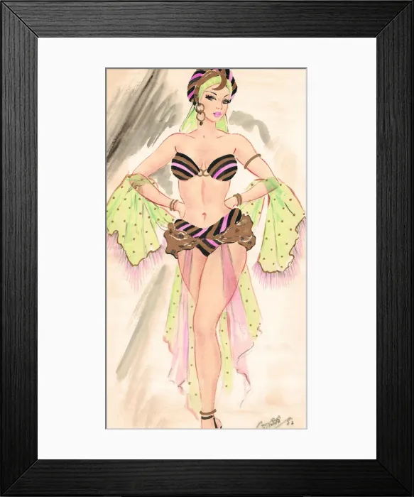 Framed Print : Jessie - Murrays Cabaret Club costume design Framed Print : Jessie - Murrays Cabaret Club costume design