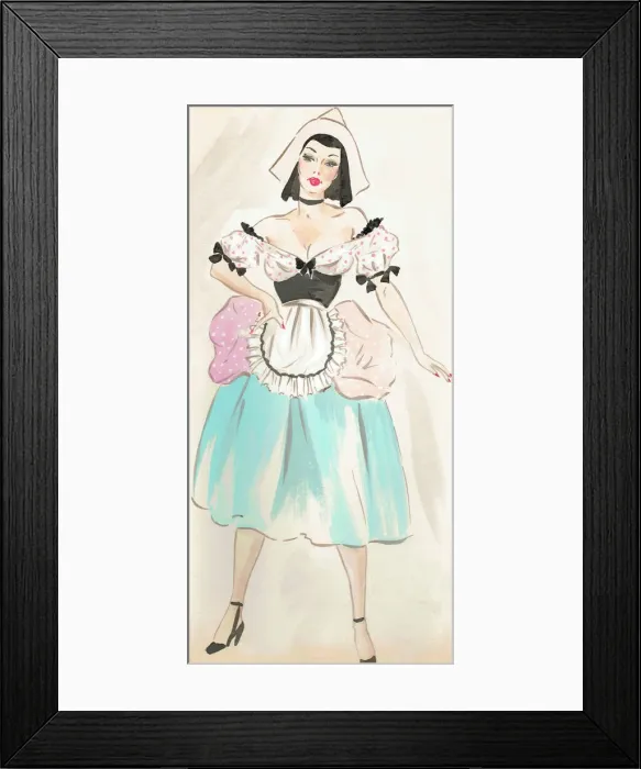 Framed Print : Jill - Murrays Cabaret Club costume design Framed Print : Jill - Murrays Cabaret Club costume design