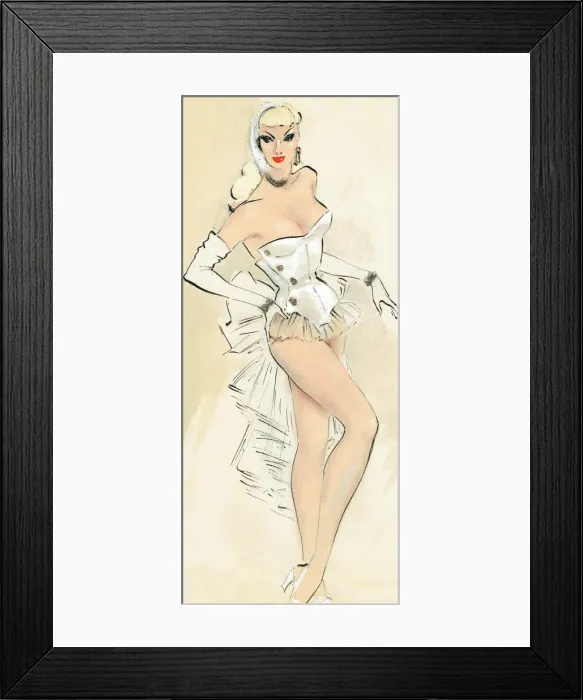 Framed Print : Laetitia - Murrays Cabaret Club costume design Framed Print : Laetitia - Murrays Cabaret Club costume design