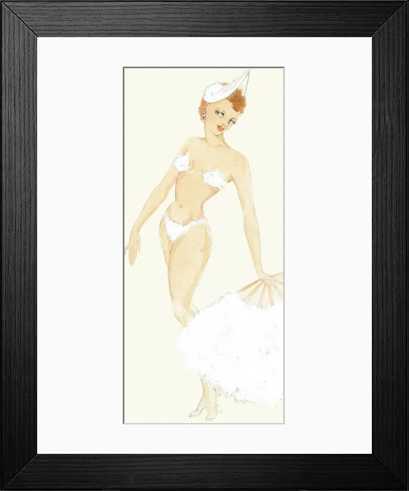 Framed Print : Laurels Fan - Murrays Cabaret Club costume design Framed Print : Laurels Fan - Murrays Cabaret Club costume design