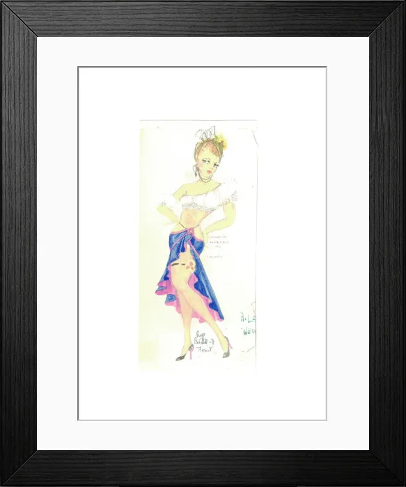 Framed Print : Lulu - Murrays Cabaret Club costume design Framed Print : Lulu - Murrays Cabaret Club costume design