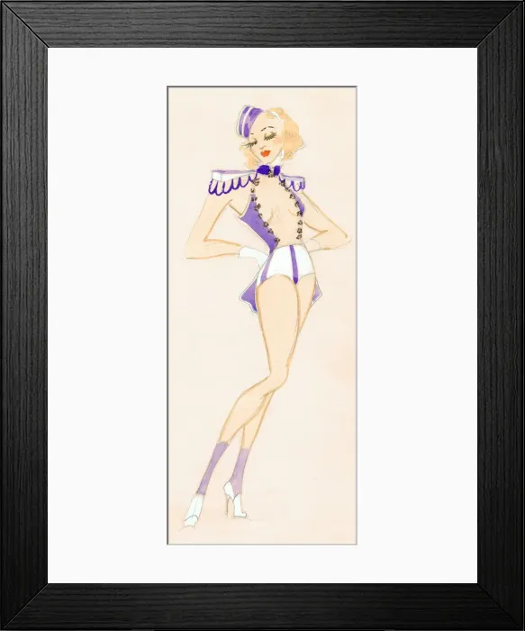 Framed Print : Maddie - Murrays Cabaret Club costume design Framed Print : Maddie - Murrays Cabaret Club costume design