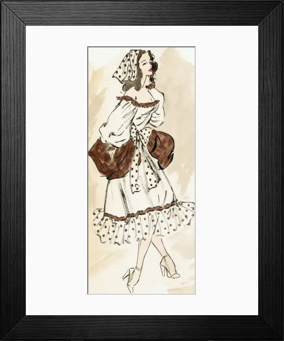 Framed Print : Maisy - Murrays Cabaret Club costume design Framed Print : Maisy - Murrays Cabaret Club costume design