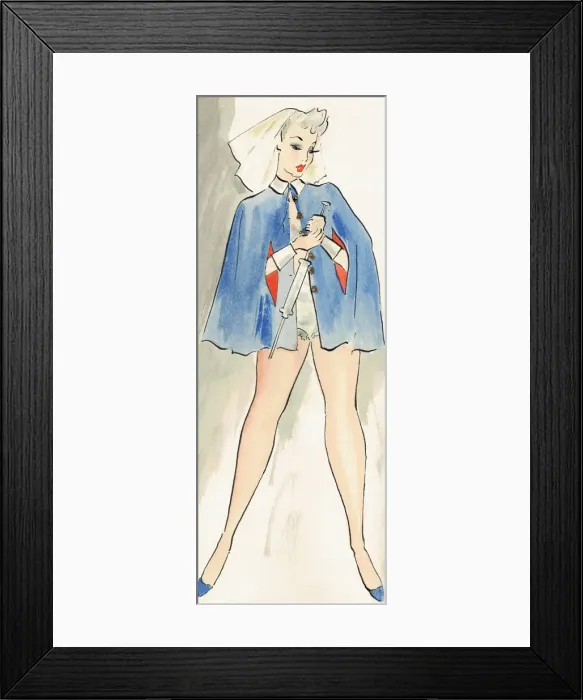Framed Print : Mary - Murrays Cabaret Club costume design Framed Print : Mary - Murrays Cabaret Club costume design