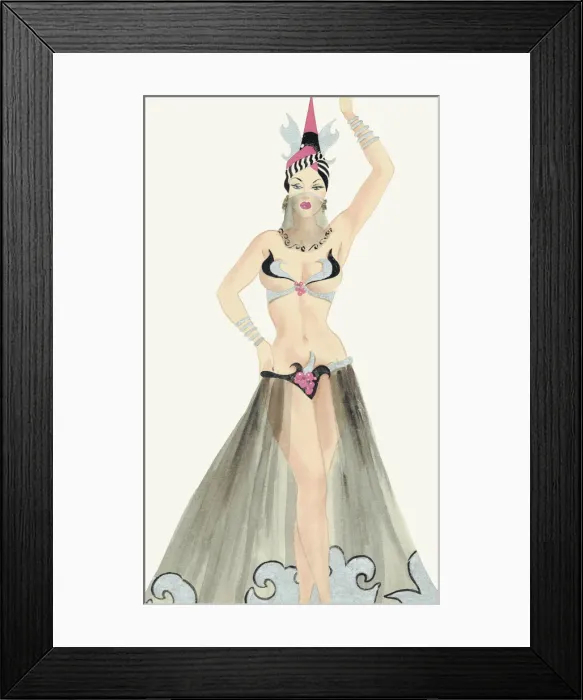 Framed Print : Mia - Murrays Cabaret Club costume design Framed Print : Mia - Murrays Cabaret Club costume design