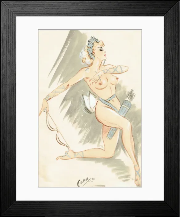 Framed Print : Muse - Murrays Cabaret Club costume design