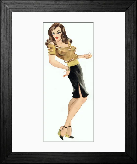 Framed Print : Nigella - Murrays Cabaret Club costume design Framed Print : Nigella - Murrays Cabaret Club costume design