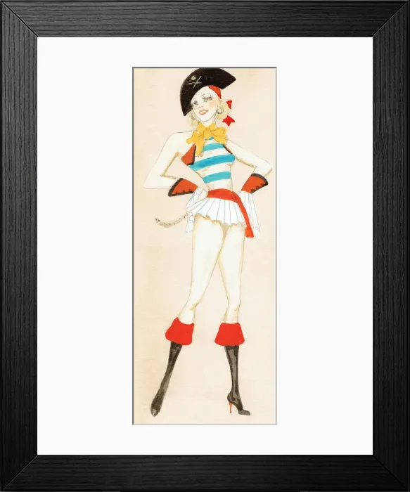 Framed Print : Pirate Girl - Murrays Cabaret Club costume design Framed Print : Pirate Girl - Murrays Cabaret Club costume design