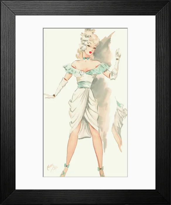 Framed Print : Laurel - Murrays Cabaret Club costume design Framed Print : Laurel - Murrays Cabaret Club costume design