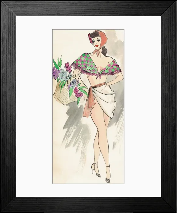 Framed Print : Shannon - Murrays Cabaret Club costume design Framed Print : Shannon - Murrays Cabaret Club costume design