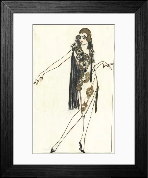 Framed Print : Murrays Cabaret Club costume design Framed Print : Murrays Cabaret Club costume design
