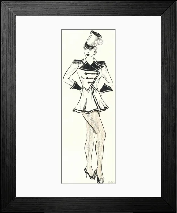 Framed Print : Murrays Cabaret Club costume design Framed Print : Murrays Cabaret Club costume design