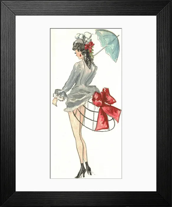 Framed Print : Murrays Cabaret Club costume design Framed Print : Murrays Cabaret Club costume design