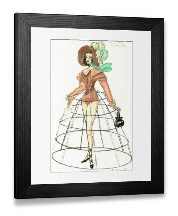 Framed Print : Murrays Cabaret Club costume design Framed Print : Murrays Cabaret Club costume design