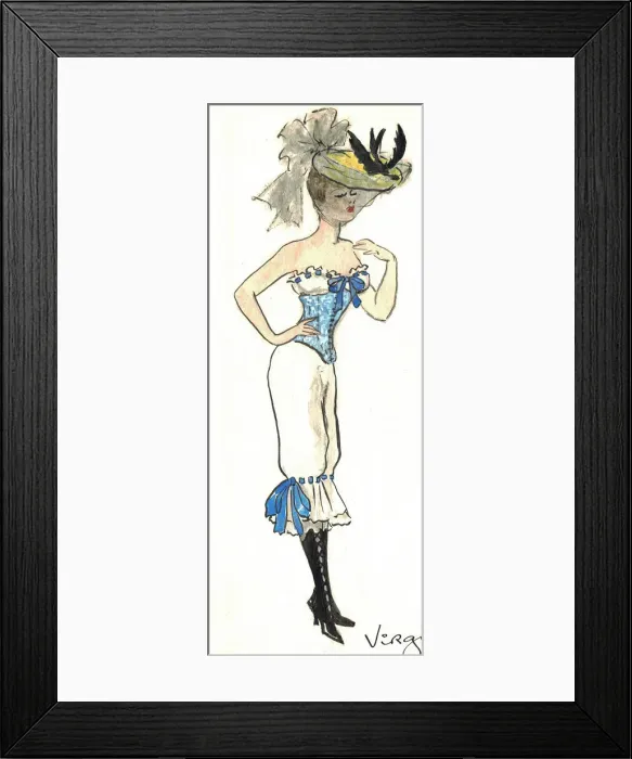 Framed Print : Murrays Cabaret Club costume design Framed Print : Murrays Cabaret Club costume design