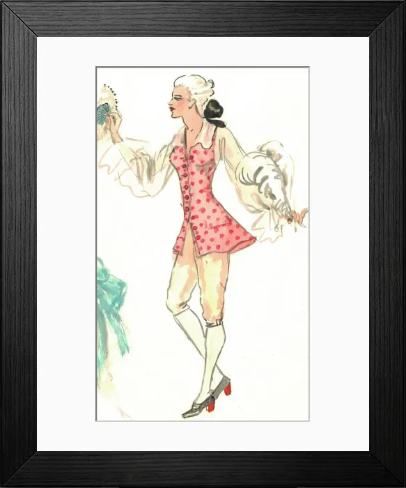Framed Print : Murrays Cabaret Club costume design Framed Print : Murrays Cabaret Club costume design