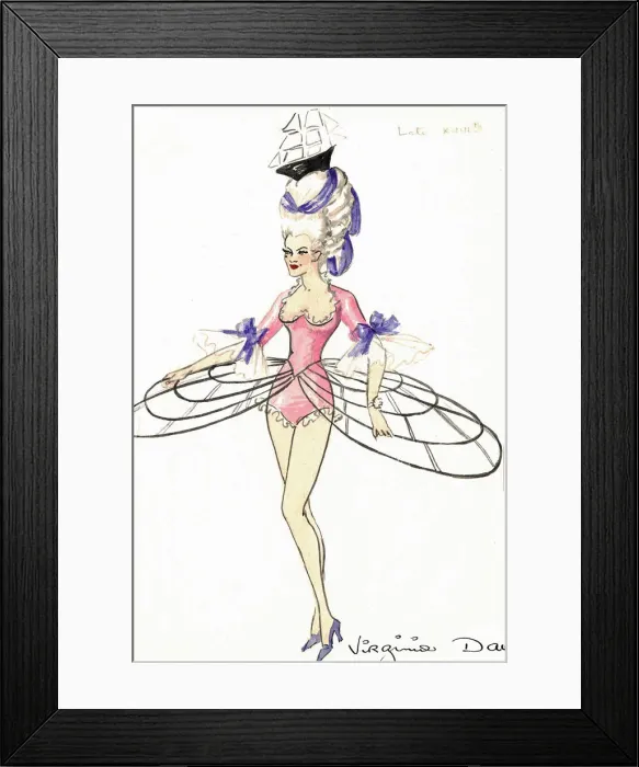 Framed Print : Murrays Cabaret Club costume design Framed Print : Murrays Cabaret Club costume design