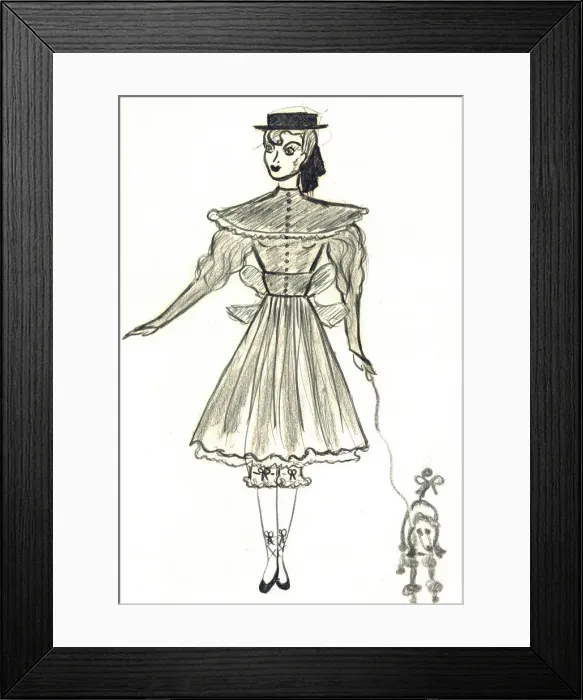 Framed Print : Murrays Cabaret Club costume design Framed Print : Murrays Cabaret Club costume design