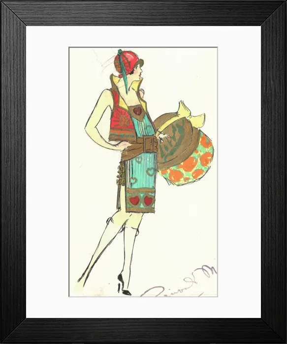Framed Print : Murrays Cabaret Club costume design Framed Print : Murrays Cabaret Club costume design